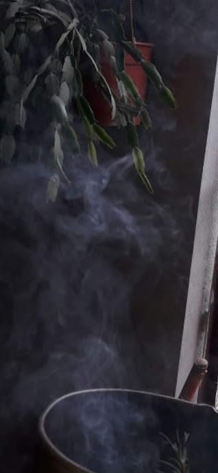 Manifestación de entidades durante una limpia energética en una casa